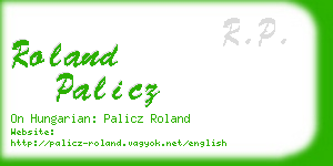 roland palicz business card